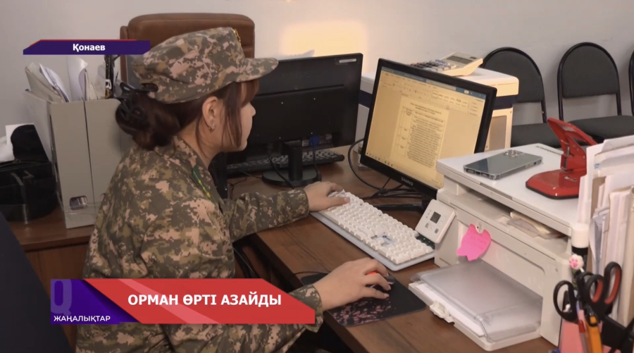 Орман қауіпсіздігін бақылайтын бейнекамералар орнатылып жатыр